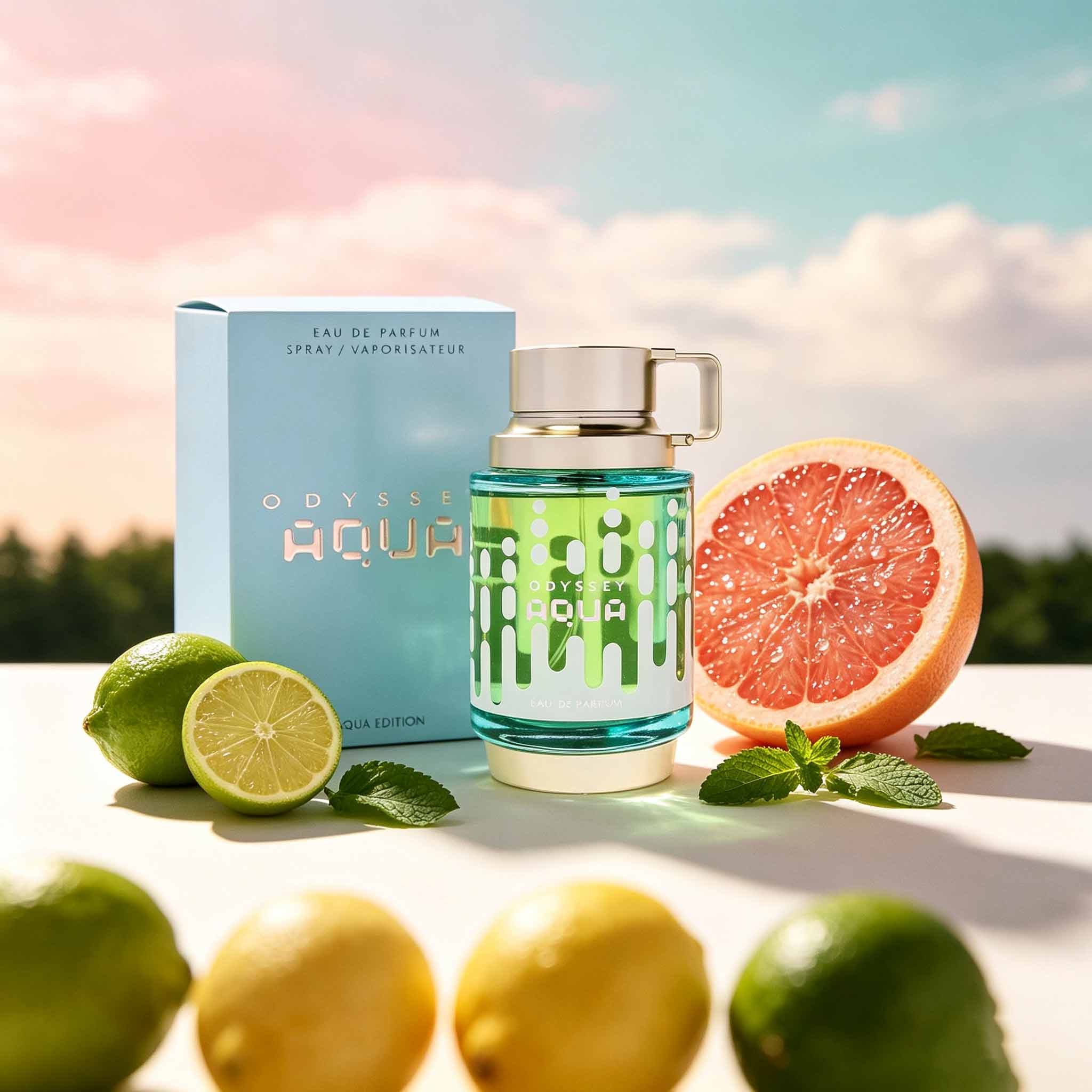 Packaging - Parfum Pria Odyssey Aqua, Tampilan Ketel