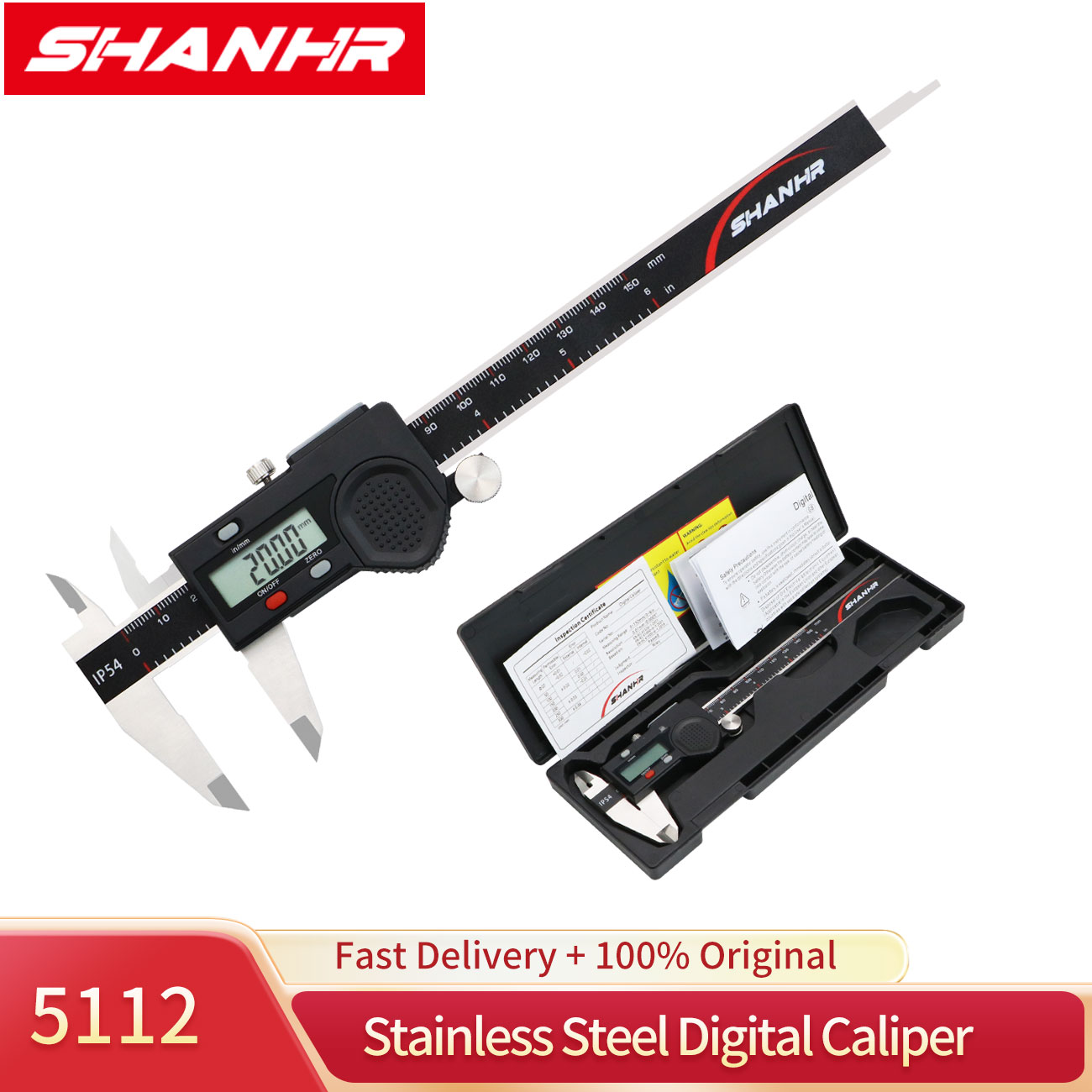 Digital Caliper 150Mm Stainless Steel - SHANHR Kaliper Vernier Elektronik 150mm Kaliper