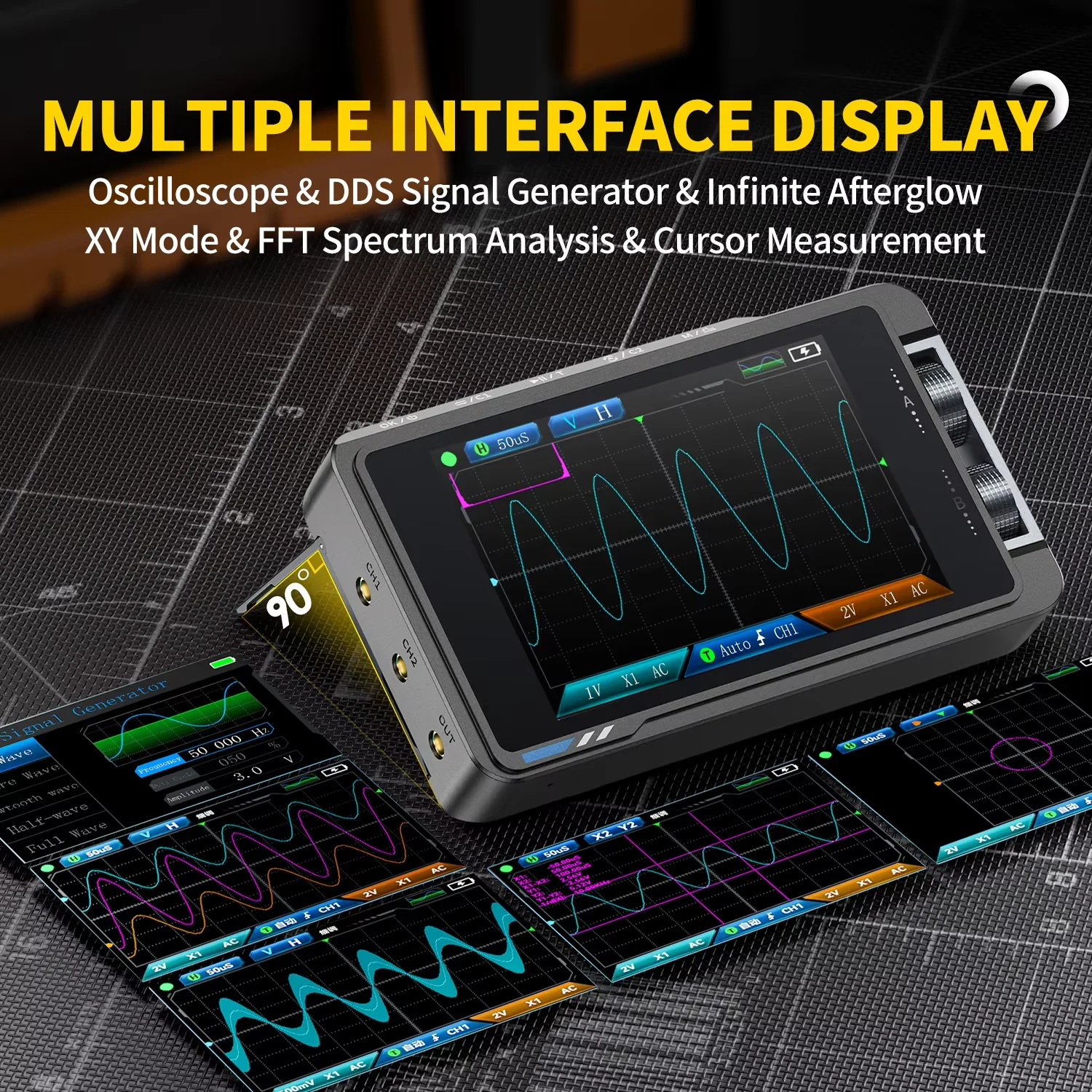FNIRSI DS215H, Alat Pengukur O - Fnirsi Digital Oscilloscope Handheld ulasan dan harga