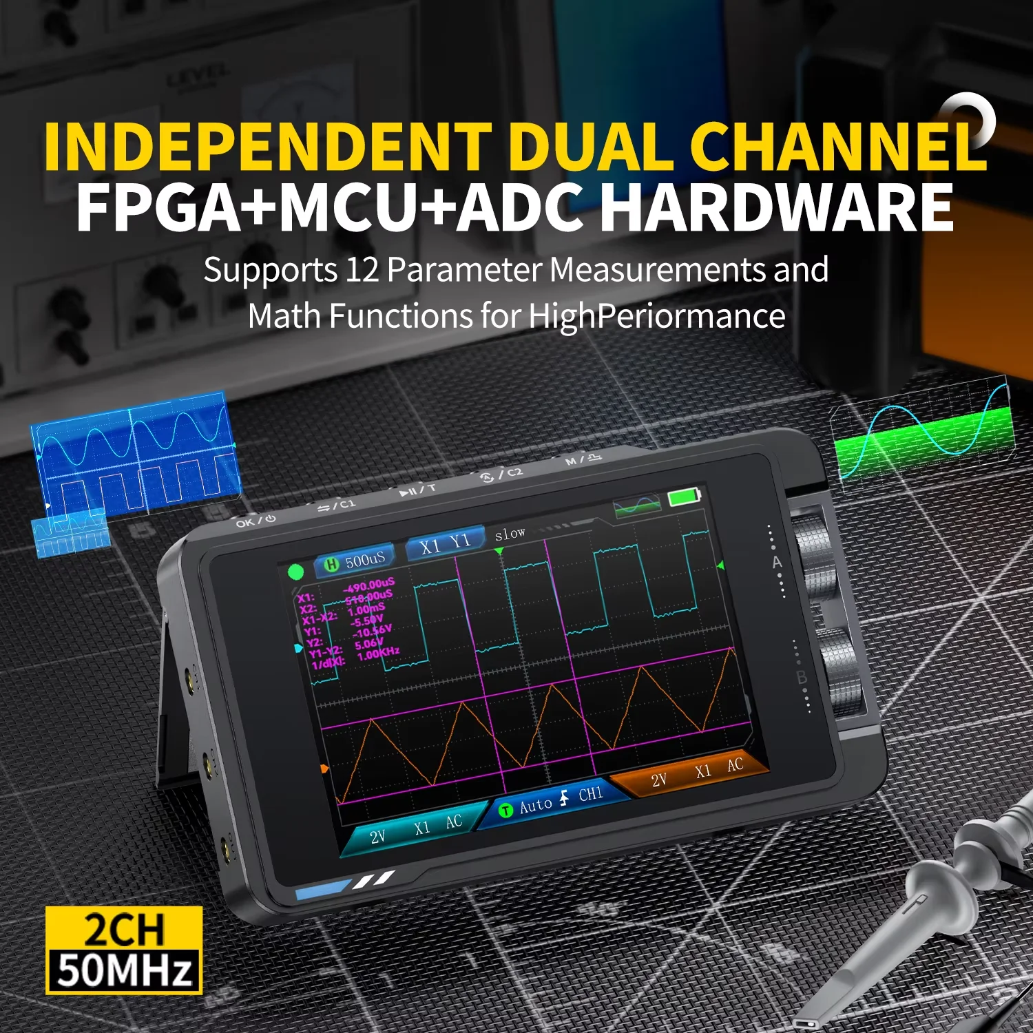 FNIRSI DS215H, Alat Pengukur O - Fnirsi Digital Oscilloscope Handheld ulasan dan harga