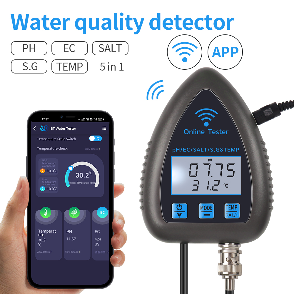 Tuya penguji Online WiFi 5 in  - Ph Meter Digital Water Tester ulasan dan harga