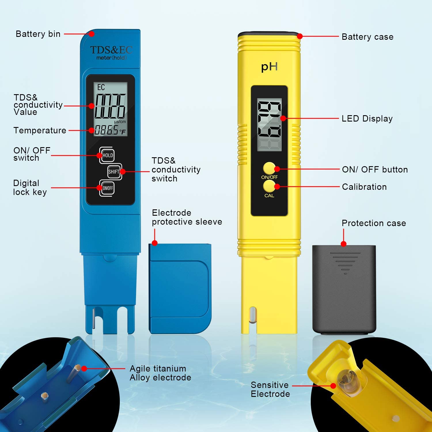 Penguji PH /TDS/ EC Digital, p - Ph Meter Digital Water Tester ulasan dan harga