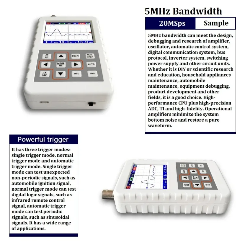 1 buah DSO FNIRSI PRO, osilosk - Fnirsi Digital Oscilloscope Handheld ulasan dan harga