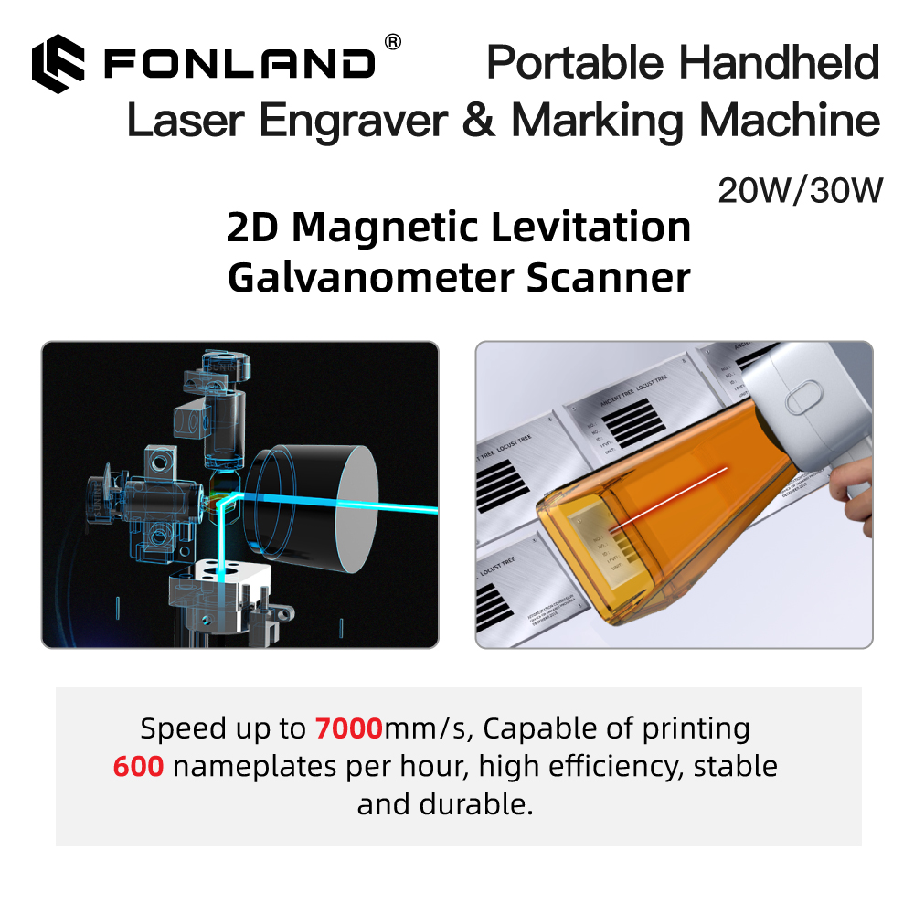 FONLAND K1 20W 30W Mesin Pengu - Fiber Laser Marking Machine 30W ulasan dan harga