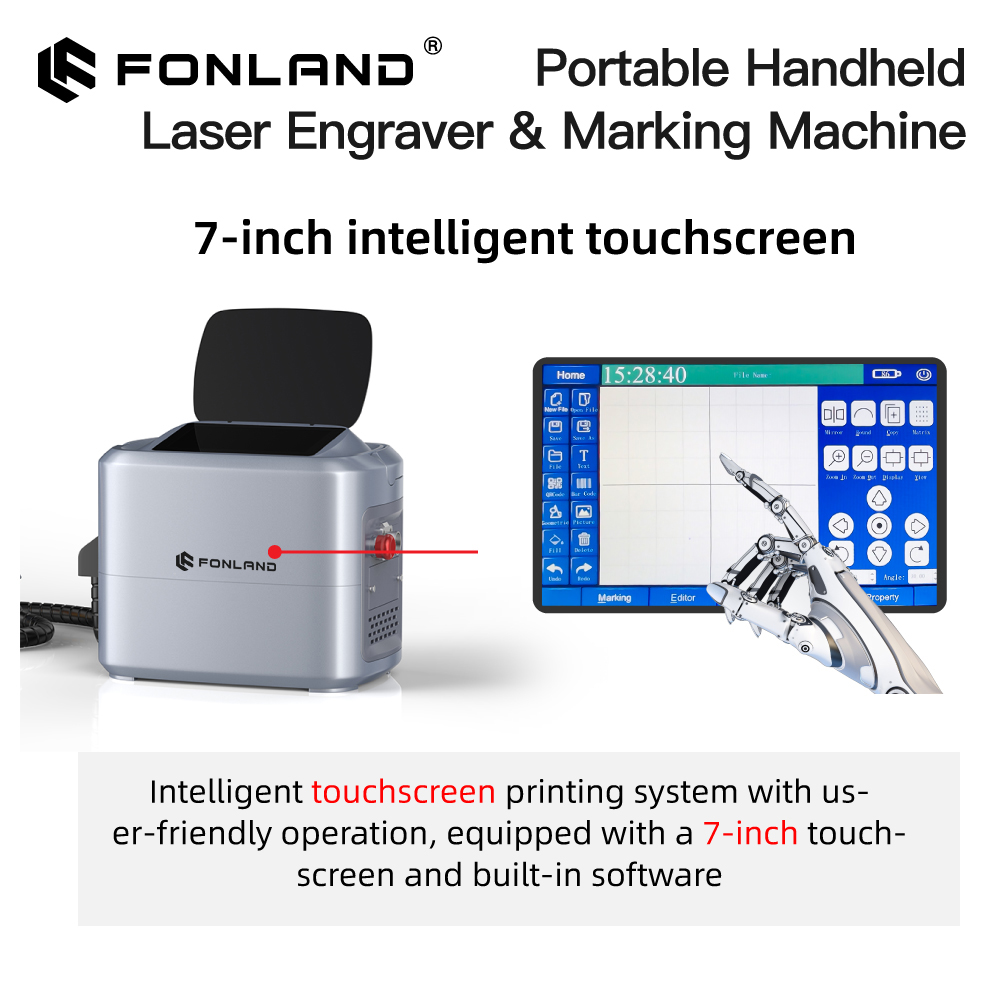 FONLAND K1 20W 30W Mesin Pengu - Fiber Laser Marking Machine 30W ulasan dan harga
